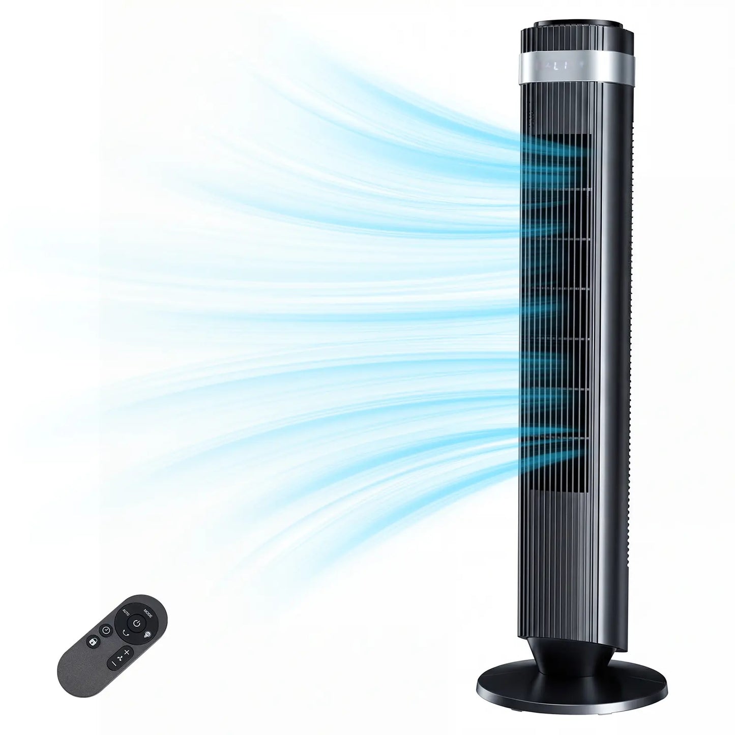 New Bladeless Tower Fan, 28dB Quiet Standing Fan with 12 Hour Timer & Smart Auto Mode, 64° Oscillating Cooling Fan for Bedroom Home Office