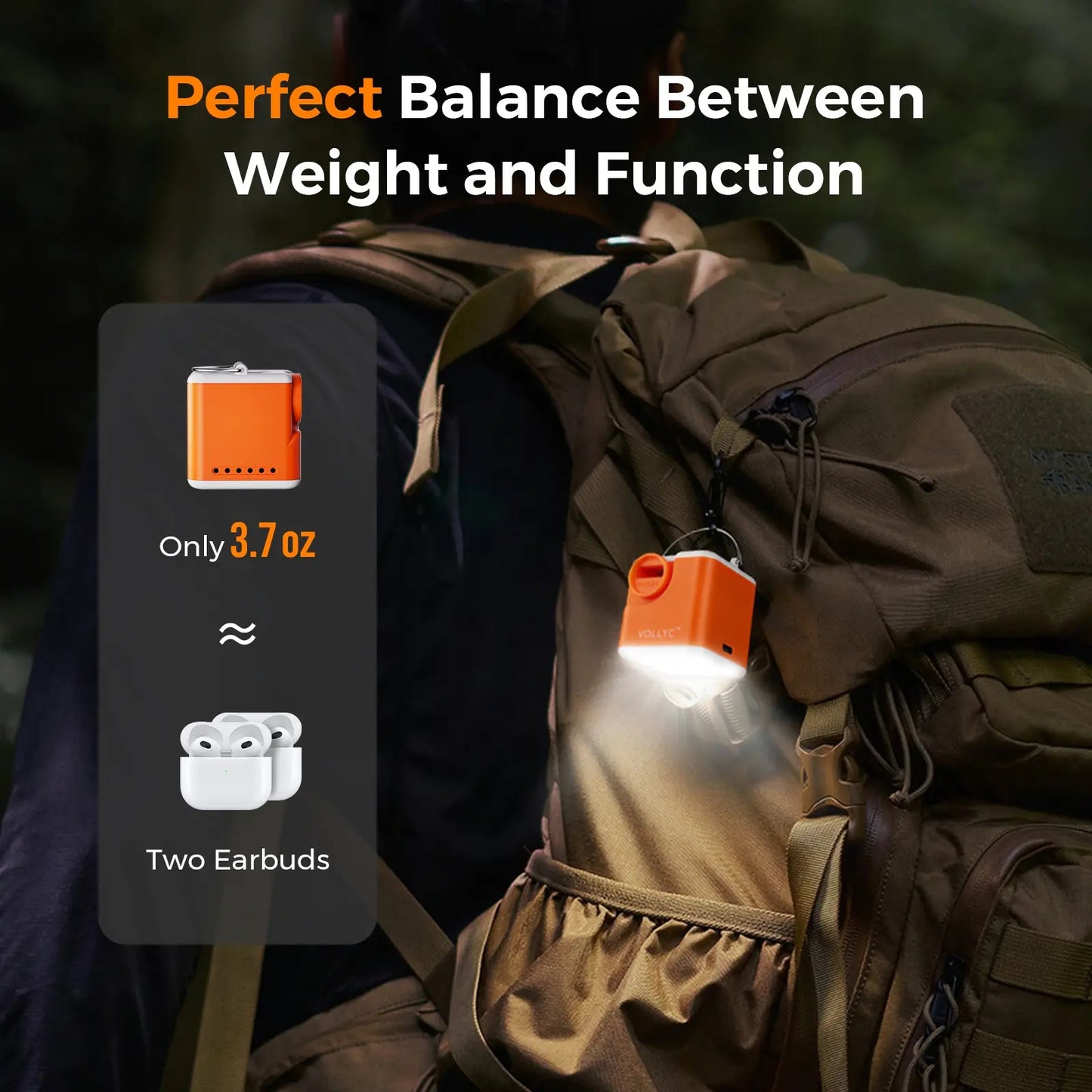 LED Light Rechargeable Mini Portable Air Pump, Fast Inflate Deflate Travel Camping Pump for Air Mattress, Pool Floats & Inflatable Tanning Lounge Floats