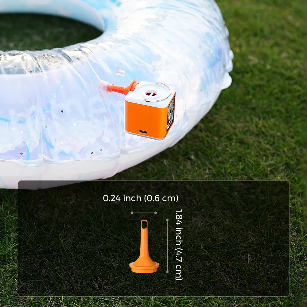 LED Light Rechargeable Mini Portable Air Pump, Fast Inflate Deflate Travel Camping Pump for Air Mattress, Pool Floats & Inflatable Tanning Lounge Floats