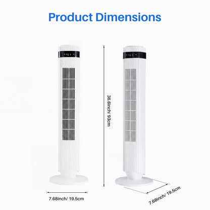 New Bladeless Tower Fan, 28dB Quiet Standing Fan with 12 Hour Timer & Smart Auto Mode, 64° Oscillating Cooling Fan for Bedroom Home Office